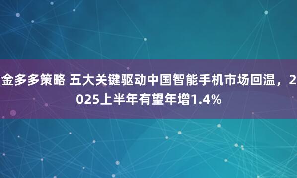 金多多策略 五大关键驱动中国智能手机市场回温，2025上半年有望年增1.4%