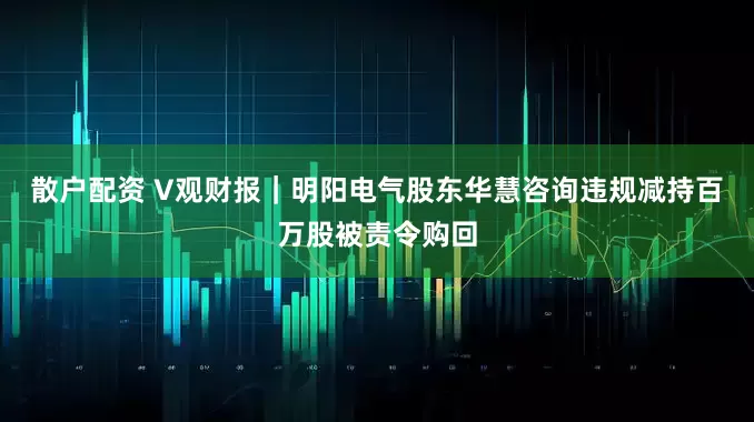 散户配资 V观财报｜明阳电气股东华慧咨询违规减持百万股被责令购回